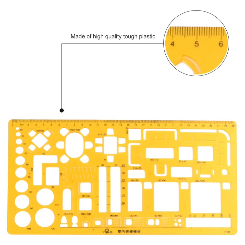

Professional Ellipse Drafting Template Ruler 3 kinds Design Drawing Template