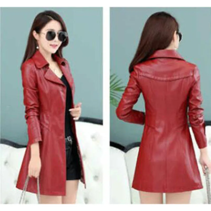 Женская куртка из искусственной кожи ZQLZ размера плюс 5XL на весну 2020|Кожаные