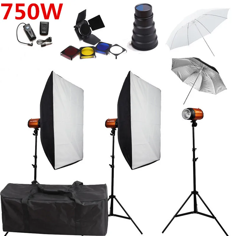 

Фотостудия 750Ws Godox Smart 250SDI, моносветильник ческая вспышка, стробоскосветильник вспышка, фотовспышка, комплекты для фото-и видеосъемки