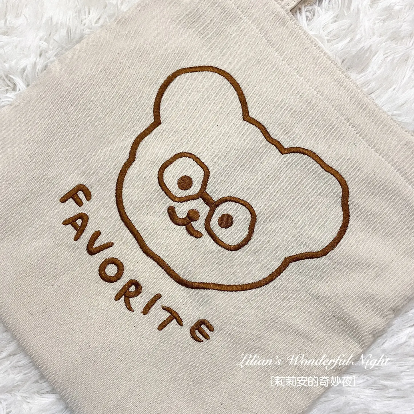 

Female Embroidery Shopping Shoulder Bags Cute Cartoon Bear Women Canvas Handbags Girls Student Large Capacity Casual Tot Bolsa