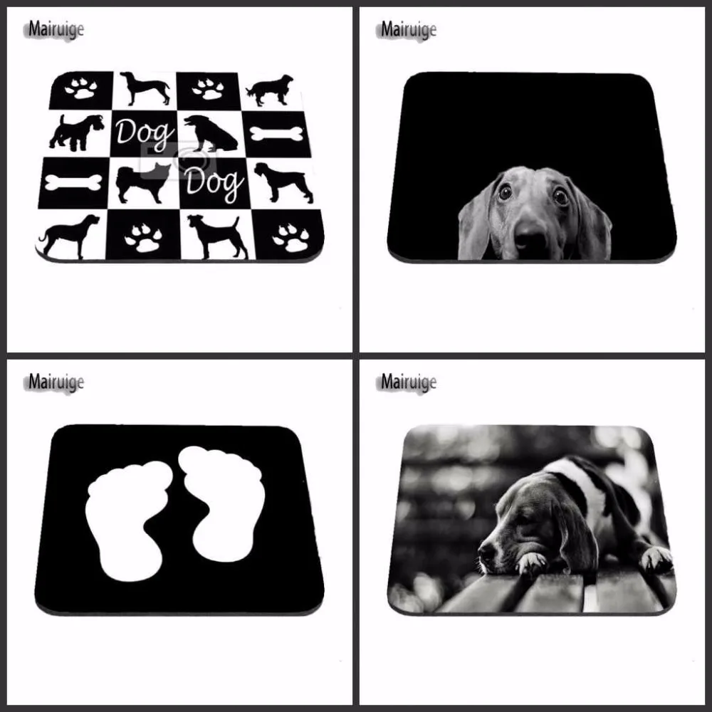 Милая собака черная лапа печать новый маленький размер игровой коврик для мыши