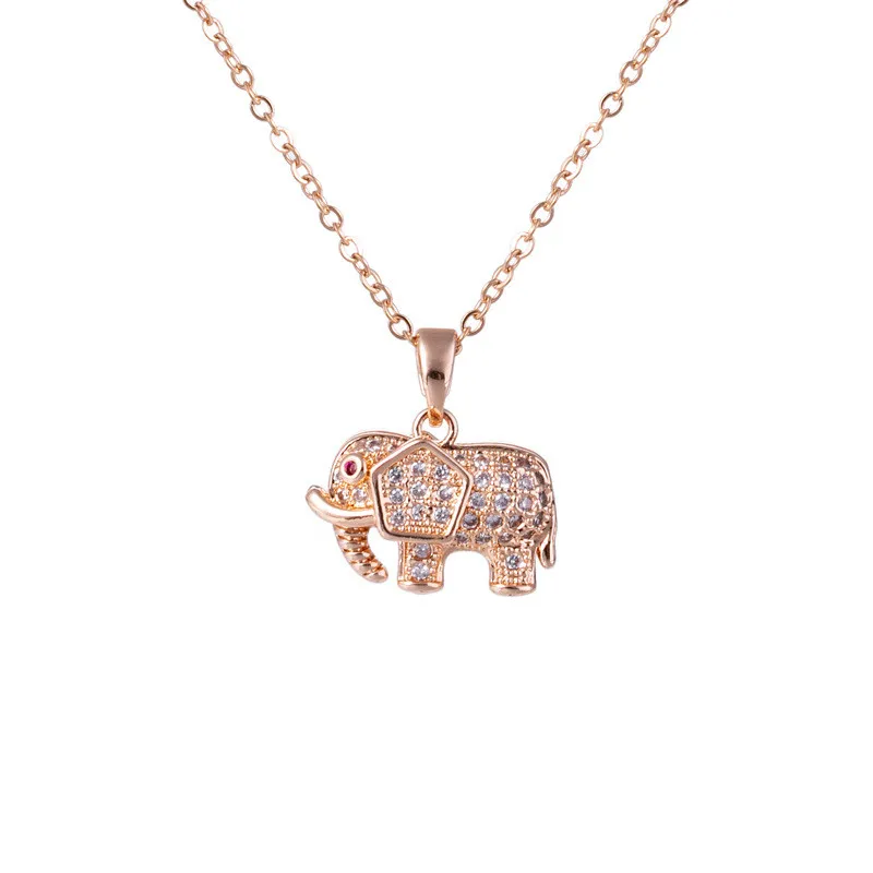 

New 2021 Elephant Pendant Necklace For Women Girls Fashion Animal Charms Stainless steel Choker Jewelry Gifts dropshipping
