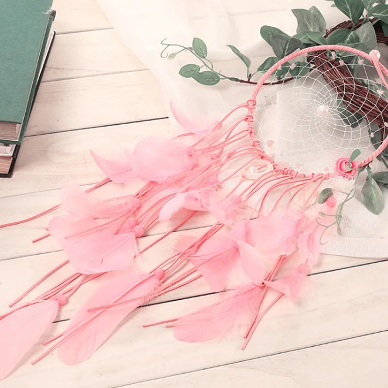 Платье с цветочным принтом сезона розовая ракушка кисточками Ловец снов