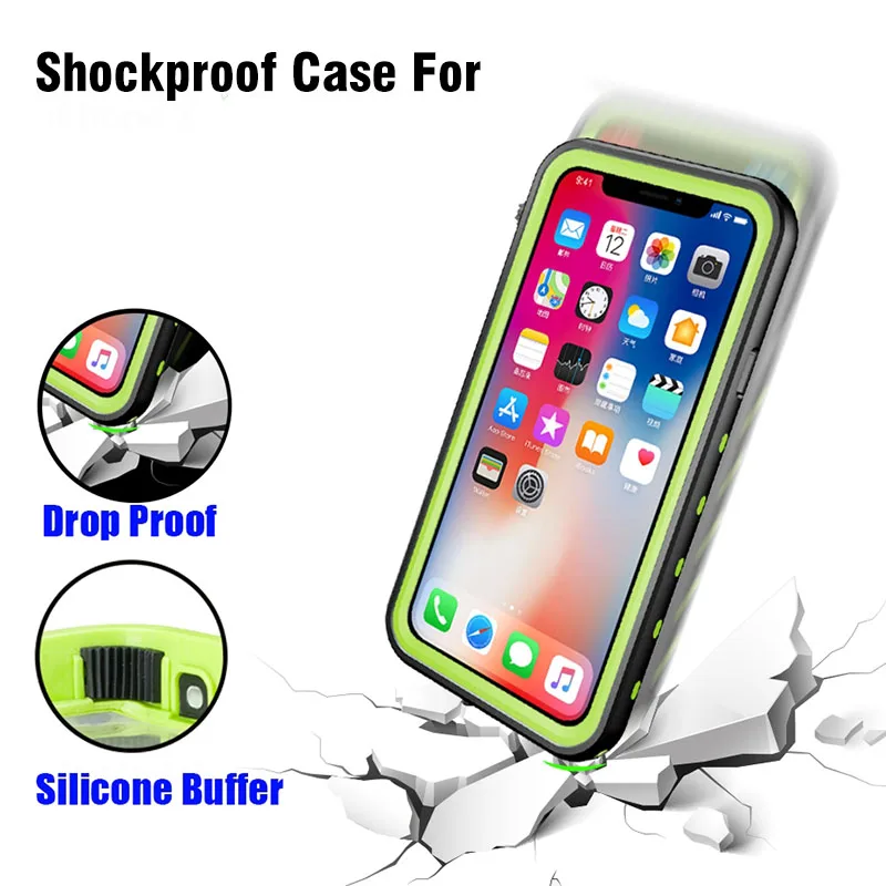 Waterproof Case For iPhone X XS Max XR Phone Shell Shockproof Dustproof Cover Protective Coque Swimming Diving Underwater |