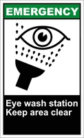 metal signs tin warning sign vintage retro wall decor eye wash station keep area clear emergency for cafe bar home
