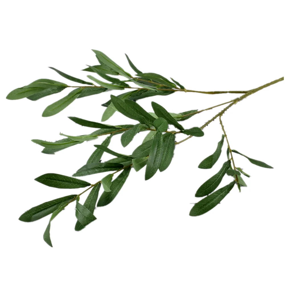 

1 Bunch of 6-forked Olive Leaf Artificial Flowers, Used for DIY Party Wedding Decoration Green Plant Arrangement Wall Hanging