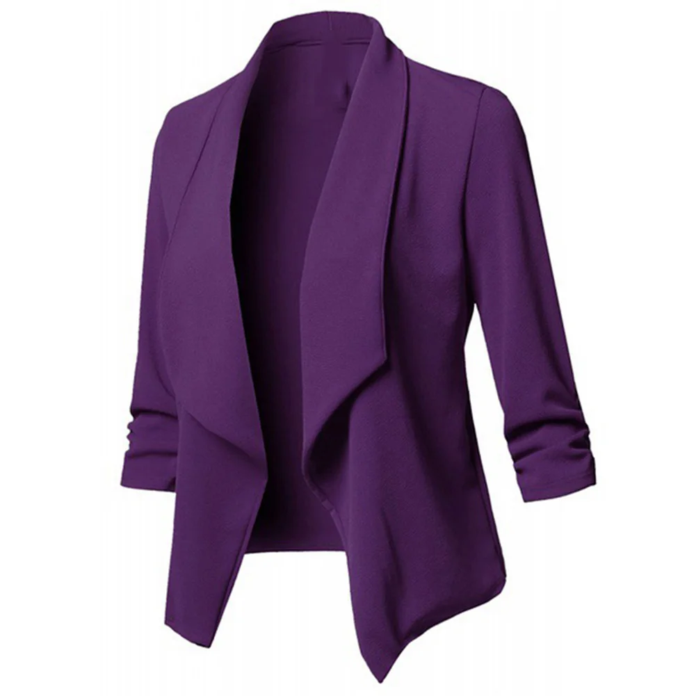 Женский деловой пиджак с длинным рукавом кардиган для офиса облегающий костюм