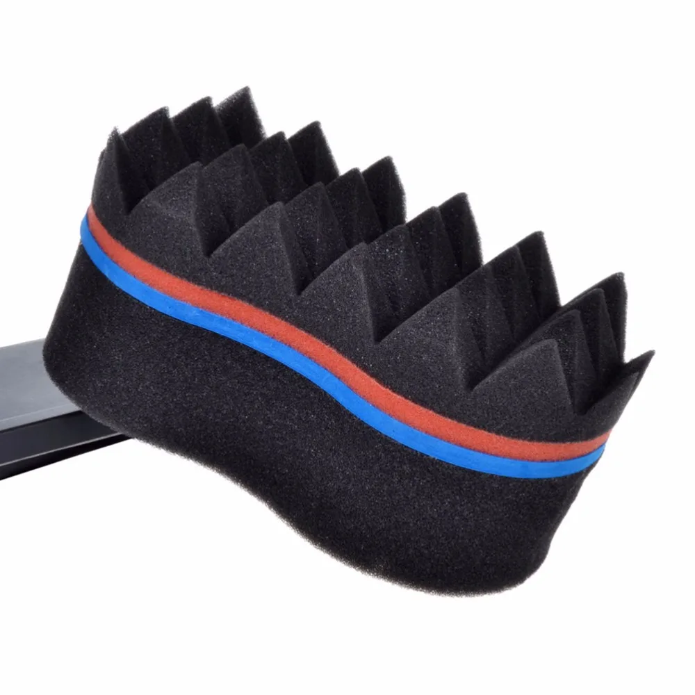 Профессиональная двухсторонняя пирамида афро-спираль волнистая губка для