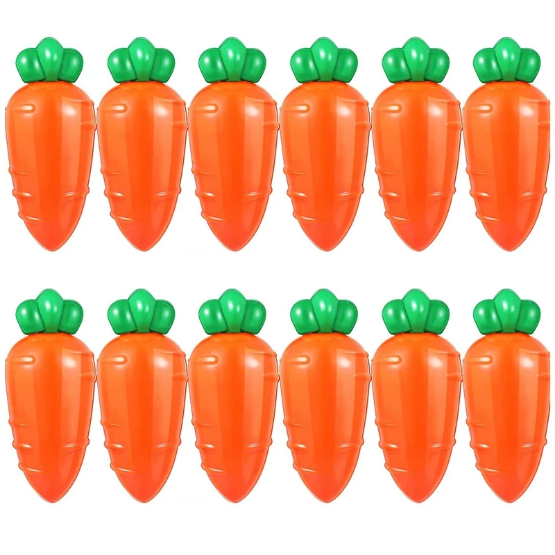 

12PCS Plastic Carrot Containers for Surprise Easter Toys Unique Empty Easter Eggs Alternative,Easter Basket Fillers