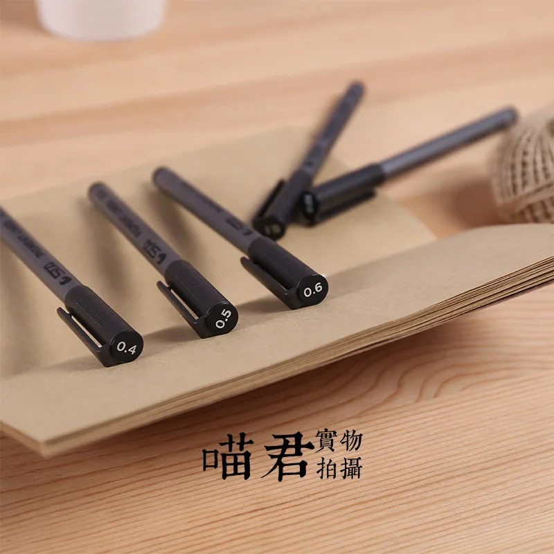 Черный тонкие ручки крюк вкладыш маркеры для эскизов рисунок Водонепроницаемый