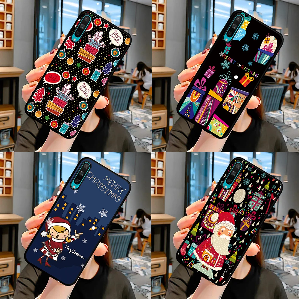 

2021 Merry christmas santa claus tree for Huawei Honor 8 Lite 8X 8C 9X 9 10 Lite 20 Pro V20 10i 20i 8S 8A 30 Pro 30S Phone Case