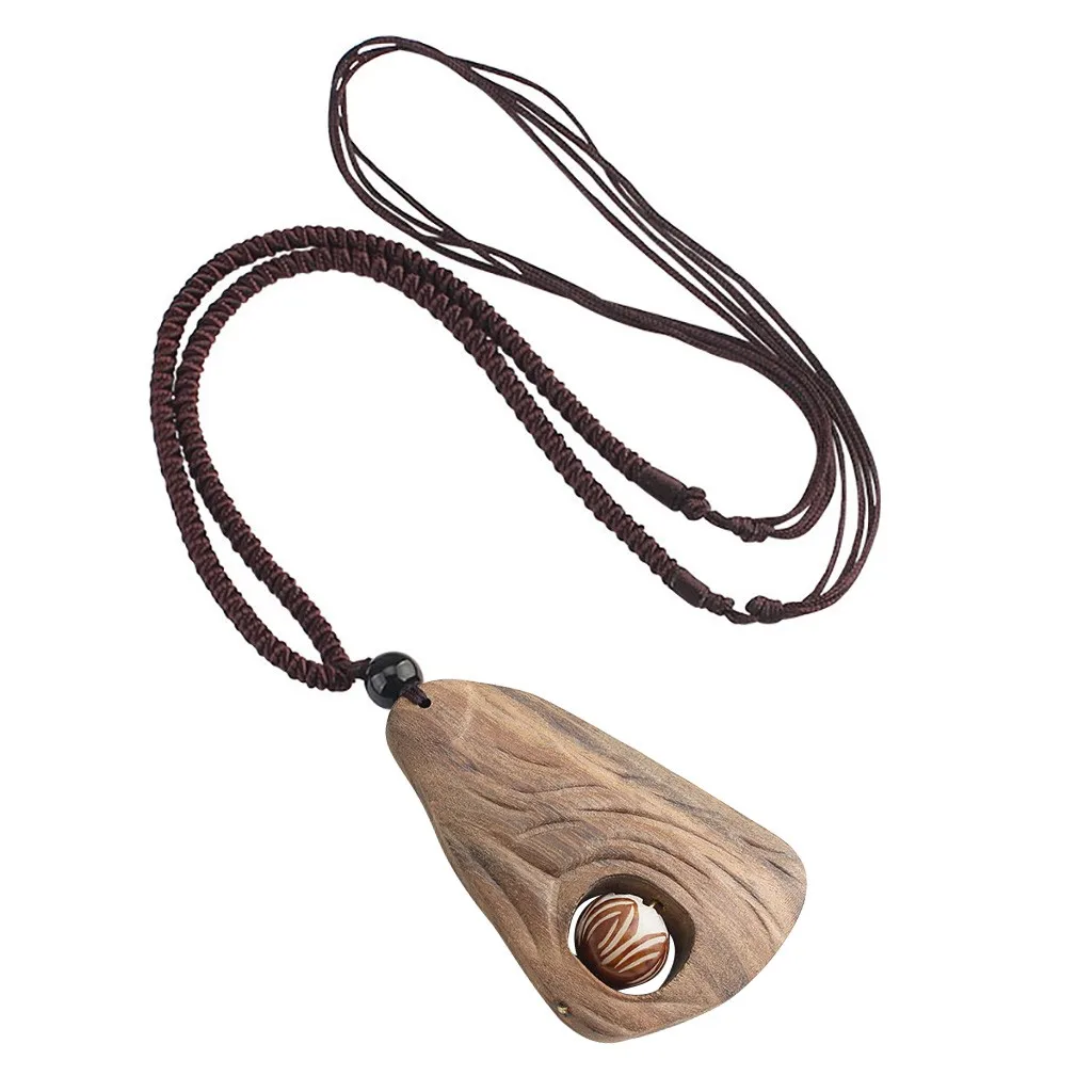 Регулируемая цепочка для свитера винтажное длинное многослойное деревянное