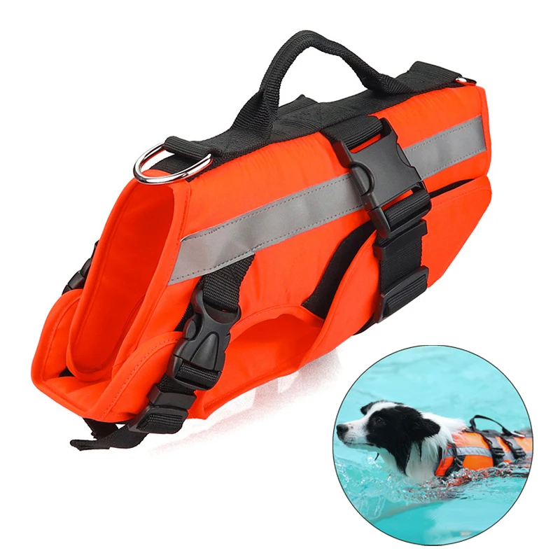 

Pet Dog Life Jacket Dog Swimsuit Safety Vest Summer Vacation Oxford Reflective Breathable Bulldog Clothing ropa para perro