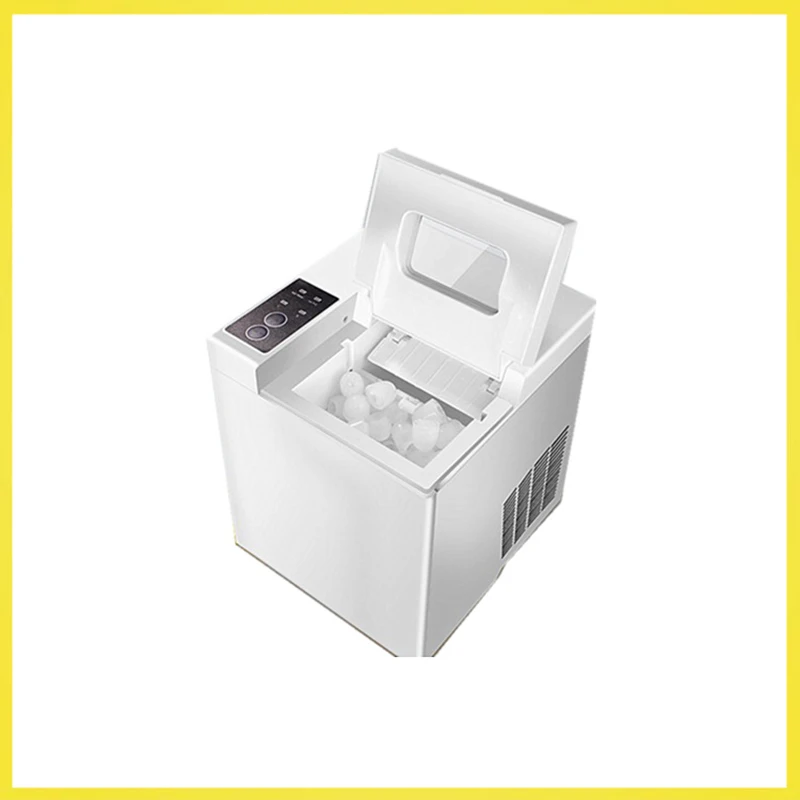 

Mini Automatic Electric Ice Maker Commercial Household Small Milk Tea Shop Desktop Manual Round Ice Cube Making Machine 15KG/24H