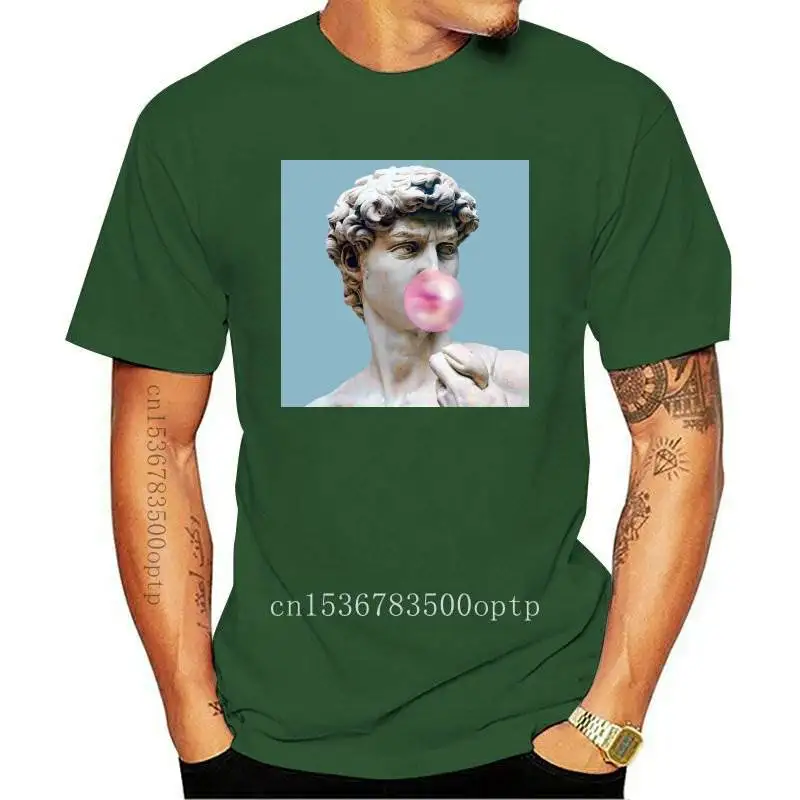 

Забавная Мужская футболка David Vaporwave, новинка, футболка с графическим рисунком, свободная уличная одежда, топы в стиле Микеланджело, хипстер д...