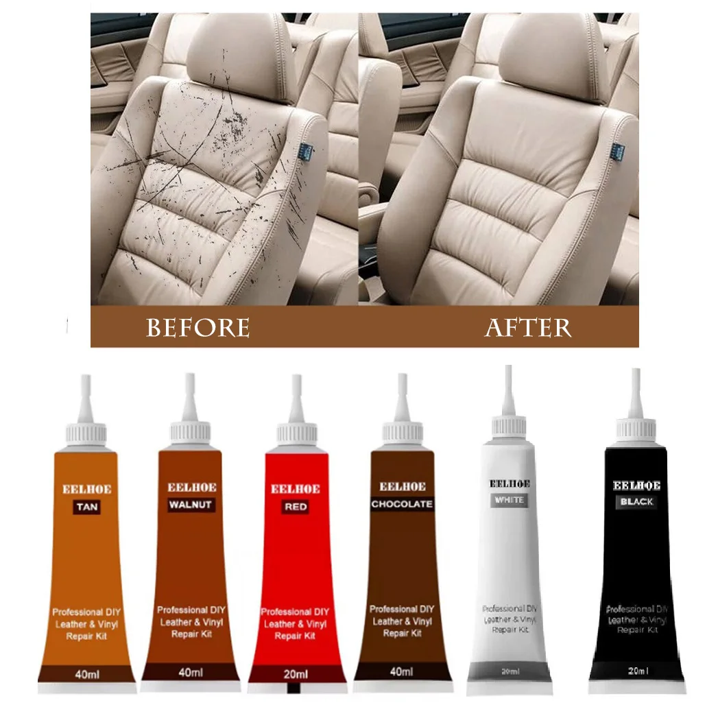 

Car Leather Filler Repair Cream Auto Scratch Polishing Repair Tool Paint Remover for Car Seat Home Leather Vinyl Crack Care Fix