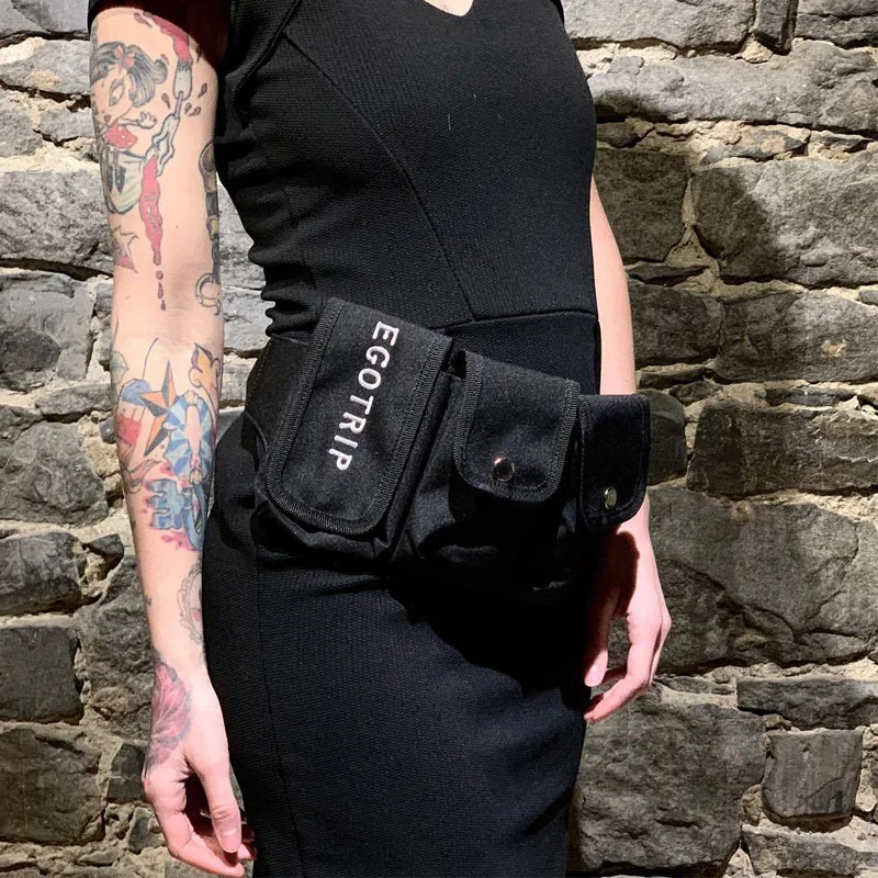 New Men Hip hop Waist Bag Boy Multi Pocket Tactical Pack Male Fanny Fashion Hip-hop Canvas Chest Bags Waterproof | Багаж и сумки