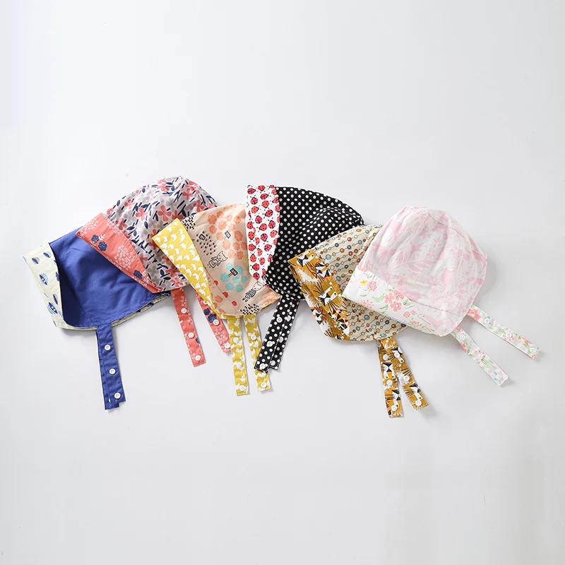 Шапка с козырьком от солнца двусторонняя для девочек на весну/лето - купить по