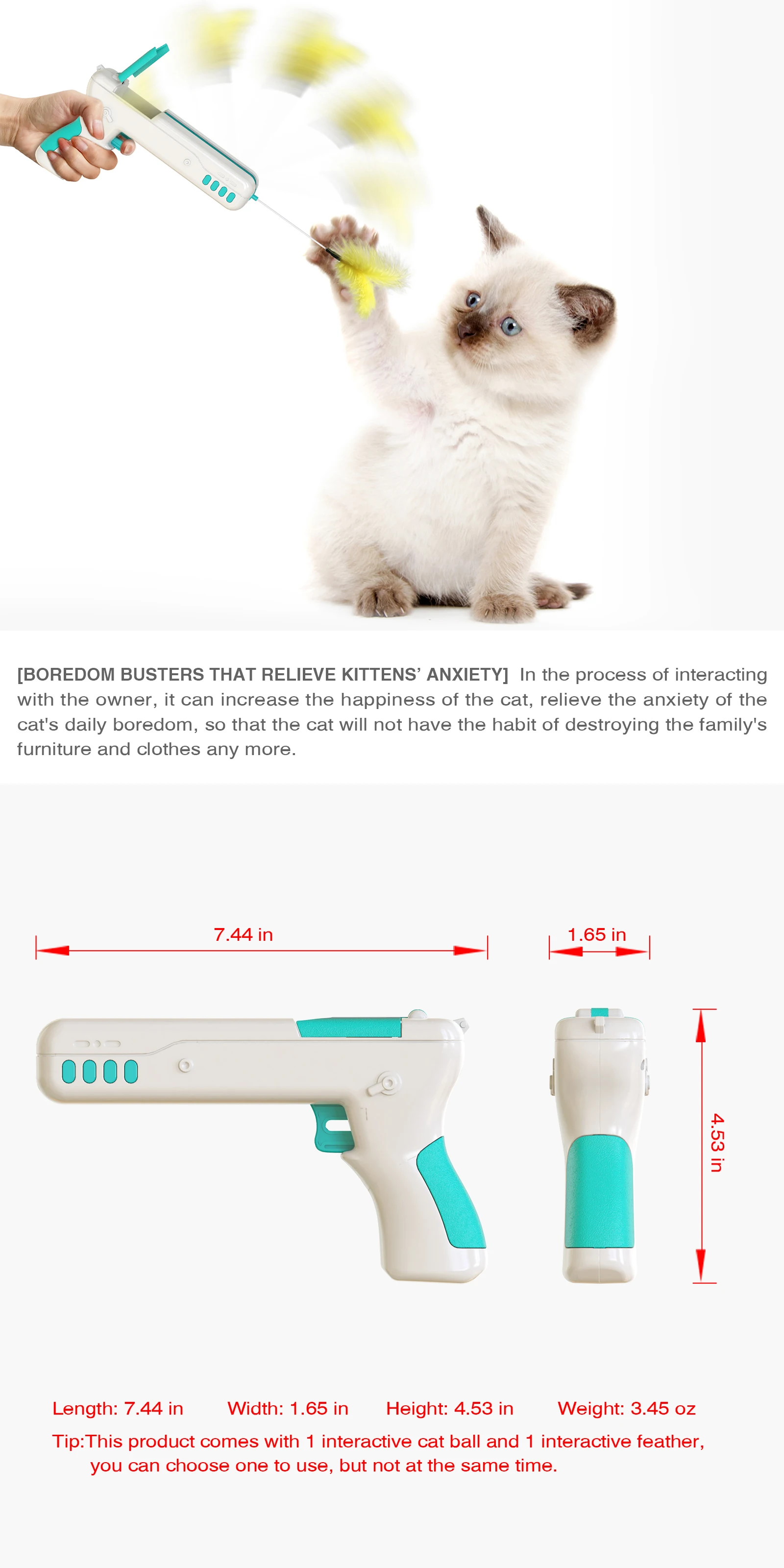 

New Cat Toys Foot teasing cat stick Spring cat stick Feather Rod Cat Toy Set Funny Kitten Toys