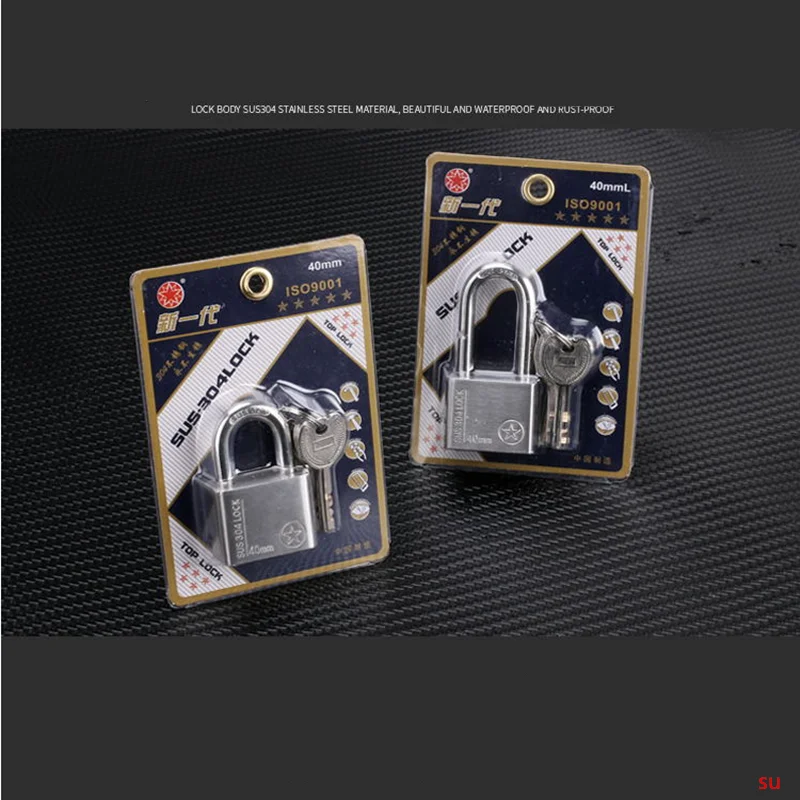 304 Stainless Steel Padlock 30mm Cabinet Outdoor Lock Head Furniture Lock Waterproof Rust-Proof Door Lock small lock