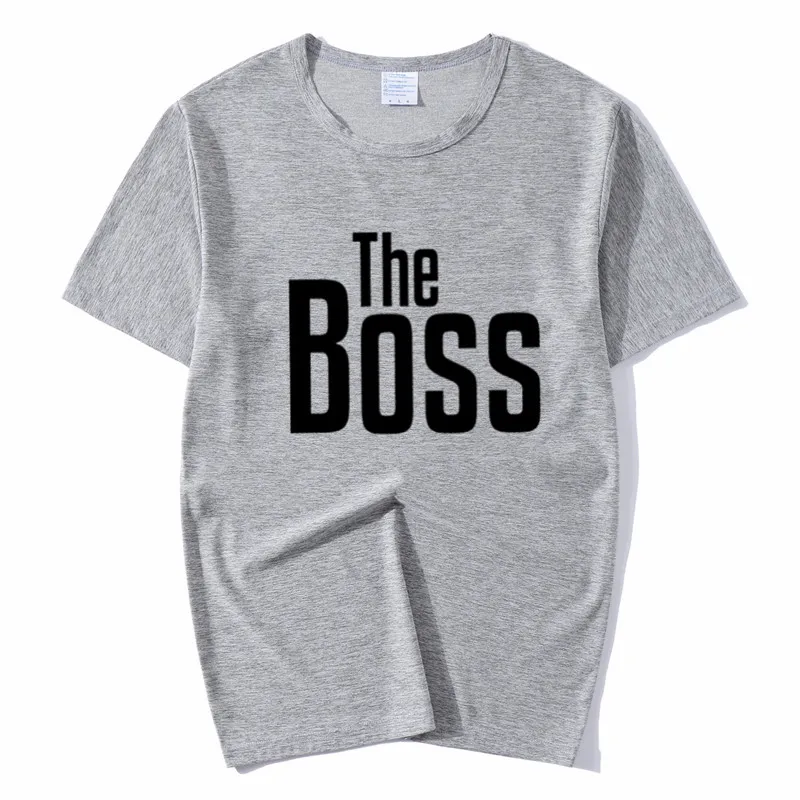 Футболка для пар The Boss Real мужская и женская одежда на День святого Валентина