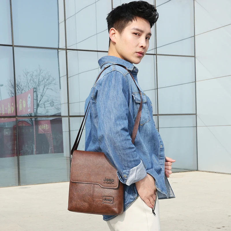 Сумка через плечо мужская из искусственной кожи в стиле ретро |