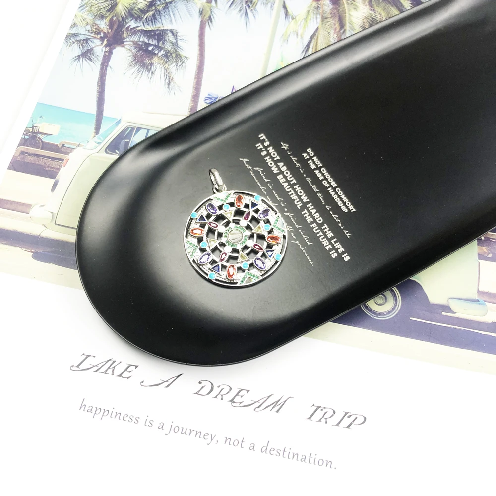 Цветной амулет с орнаментом ювелирные изделия в европейском стиле для женщин