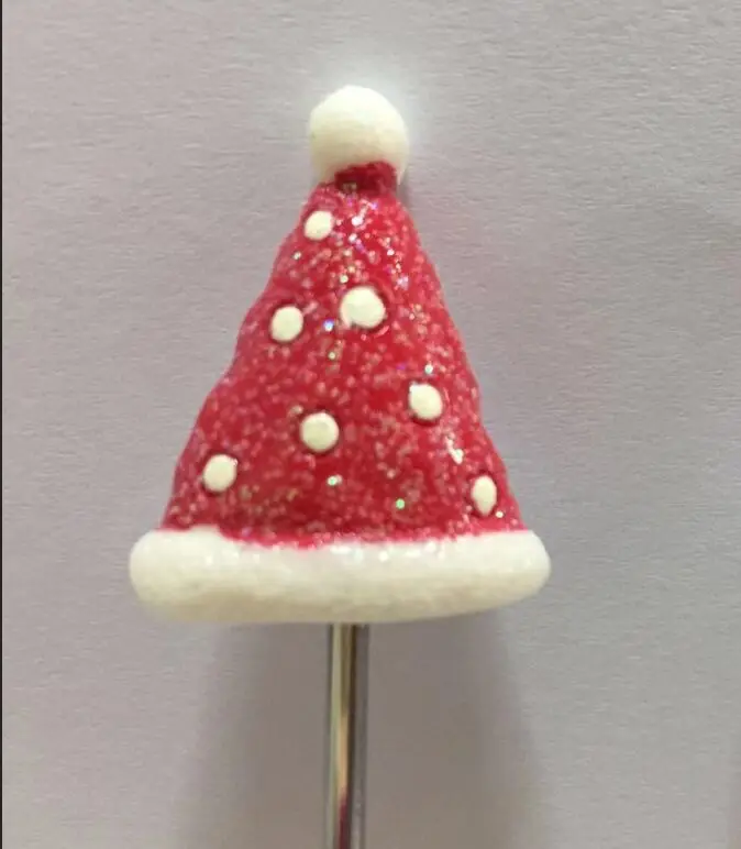 red hat Top Cute! Santa Claus Christmas Snowman Coffee Spoon Fruit Fork Stirring Spoon Teaspoon Tea Spoon Tableware 304 Stainless Steel - Цвет: red hat