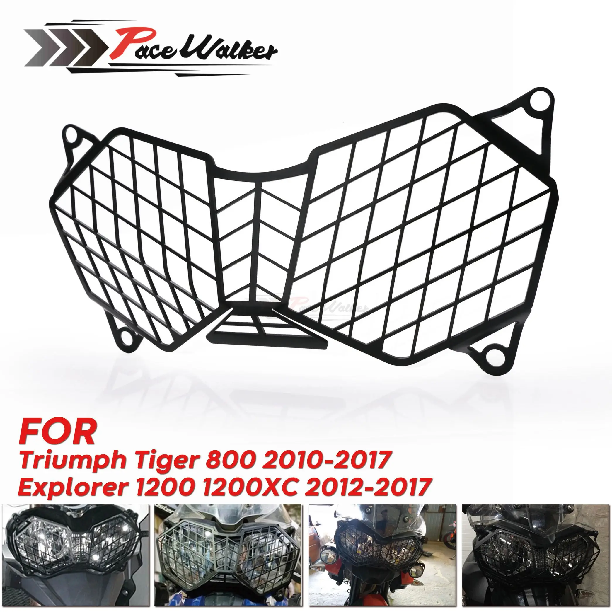 Фара мотоцикла решетка свет крышка Защитная защита для Triumph Tiger 800 2010 2017 & Explorer 1200 12