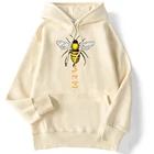 Мужская Флисовая Толстовка Let It Bee, с забавным принтом, в стиле хип-хоп, Повседневная Уличная одежда для фитнеса, большого размера, осень