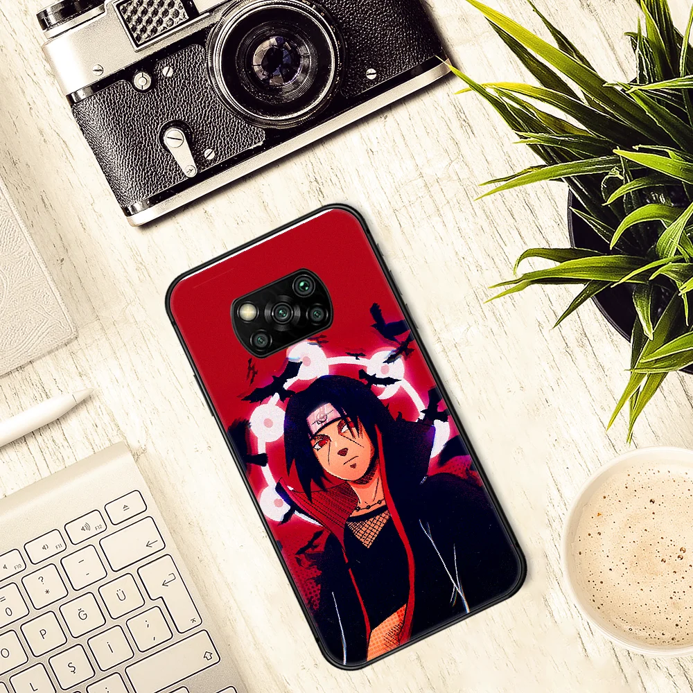 

N-Naruto Phone case Cover Hull For Xiaomi Mi A2 A3 8 9 9T Note 10 Se Lite Pro black Funda Fashion Hoesjes Tpu Cover Soft Cell 3D