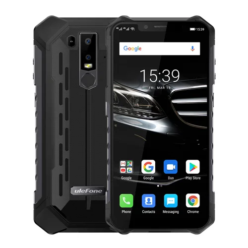 Ulefone Armor 6E IP68 водонепроницаемый мобильный телефон Helio P70 4 Гб+ 64 Гб 6," Беспроводное зарядное устройство 5000 мАч Android 9,0 смартфон NFC - Цвет: Black