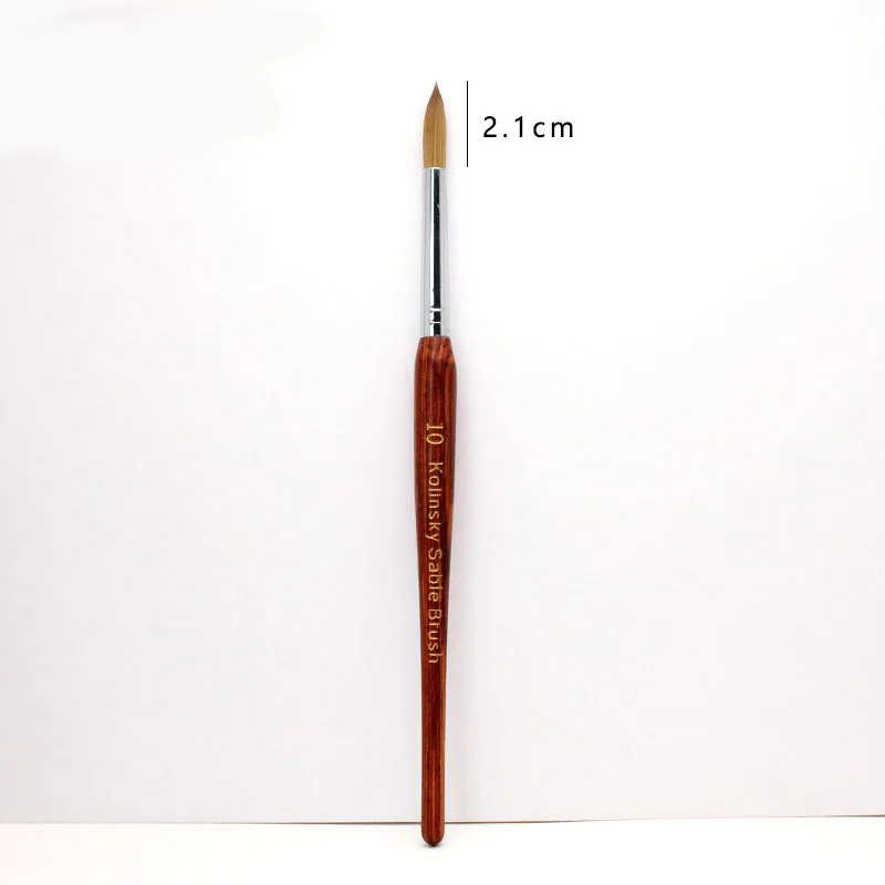 

Acrylic Nail Brush Art Brush Professional Wooden Acrylic Nails Brush for Salon Home Nail Art Manicure Tool, Size 8/10/12/14/16