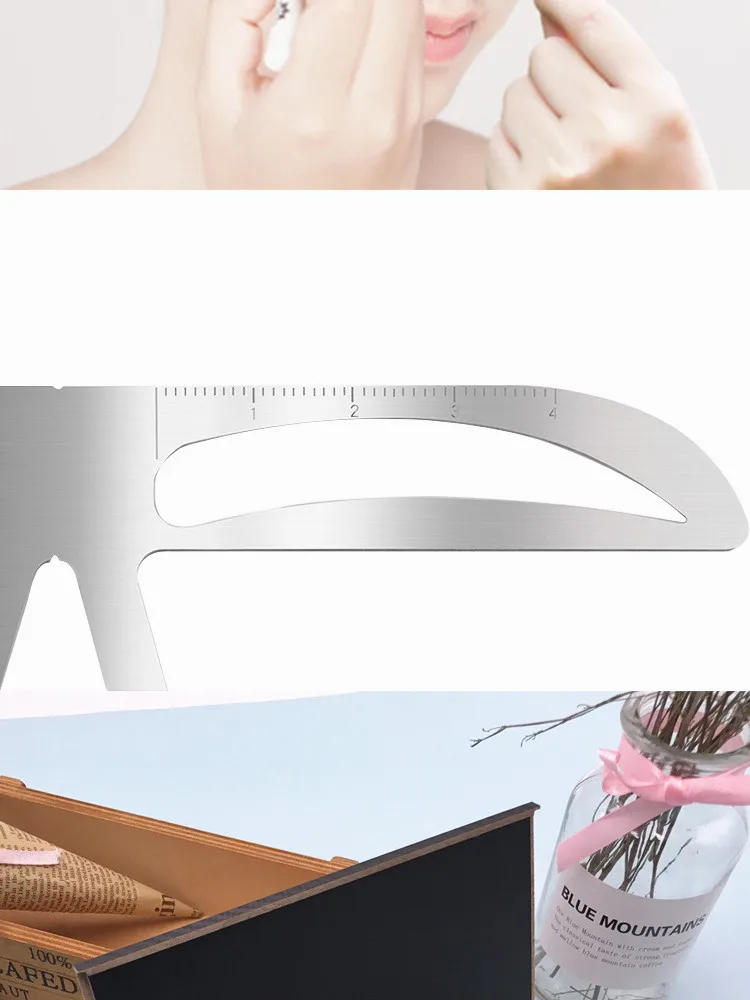 DIY Eyebrow Ruler Makeup Shaping Position Measure Tools Eyebrow Stencils Ruler Beauty Balance Tattoo Stencil Template