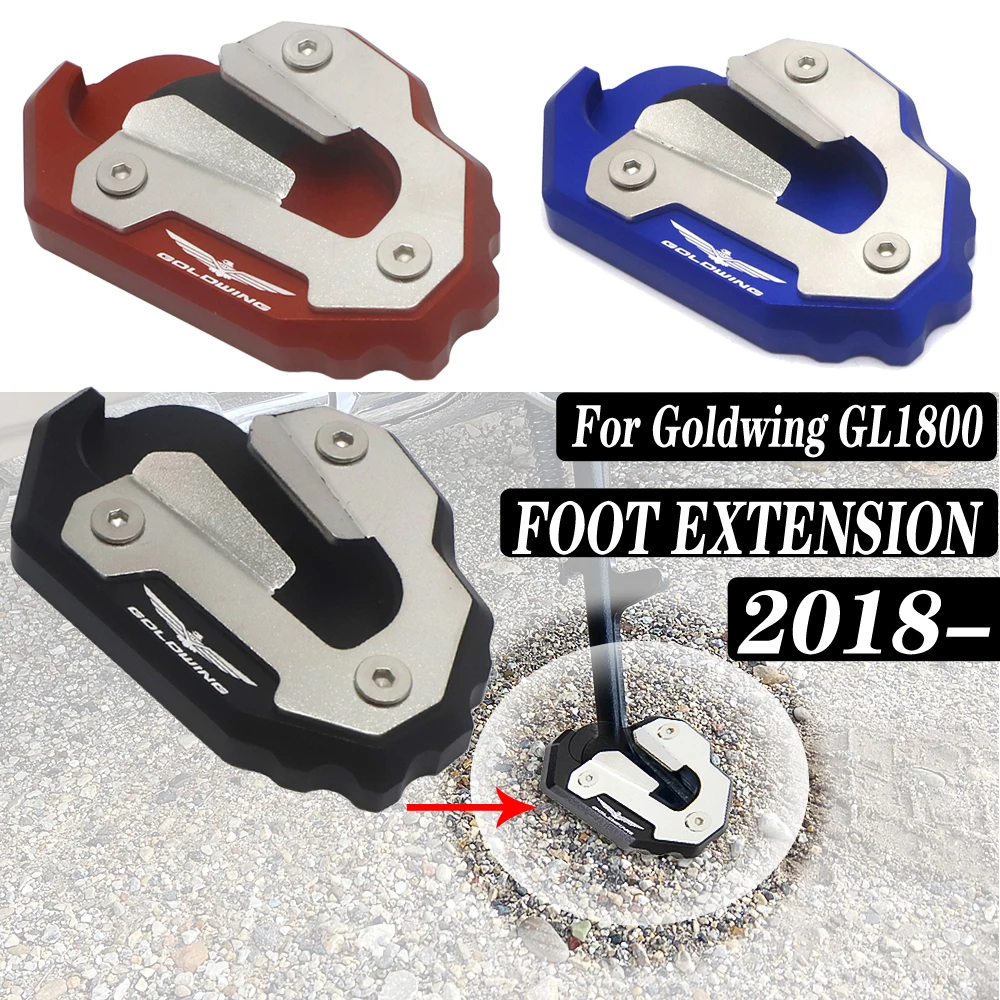 

New For Honda Goldwing GL1800 Motorcycle Side Stand Enlarger Plate Kickstand Enlarge Foot shelf Gold Wing GL 1800 2018-2021 2020