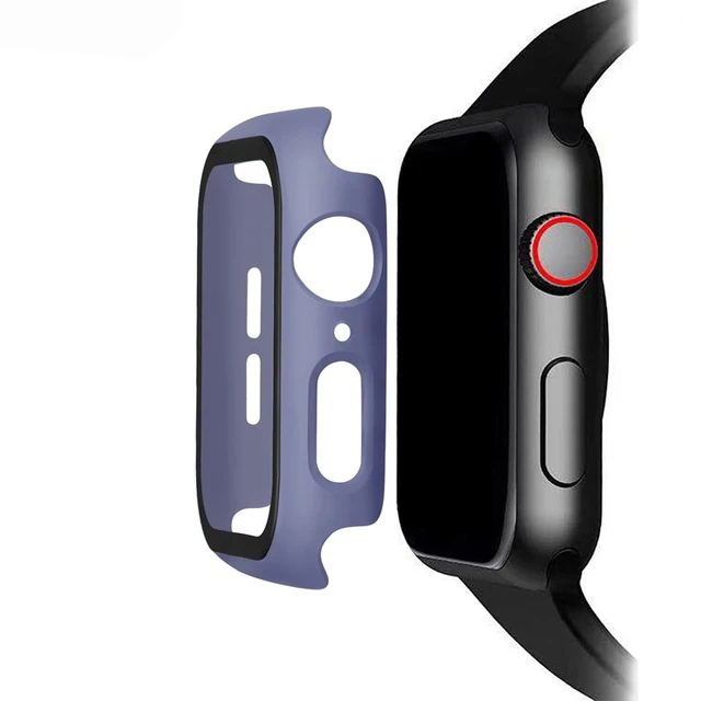 Purple 20D закаленное стекло для Apple Watch 44 мм 38 мм 42 мм 40 мм серия 4 3 2 1 полное покрытие изогнутые края Рамка протектор экрана для i Watch - Цвет: Purple