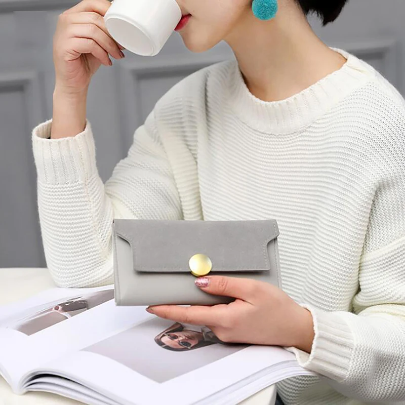 Женский винтажный кошелек клатчи кошельки модные матовые дизайнерские дамские