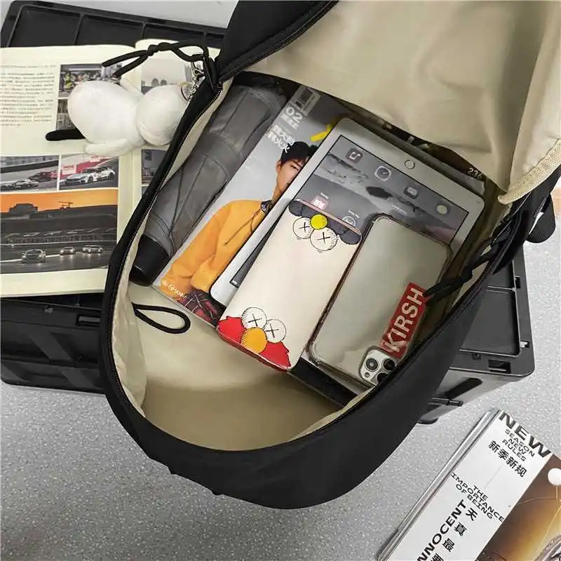 

Female form solid schoolbag bag for girls of water high-capacity travel backpacks 2021