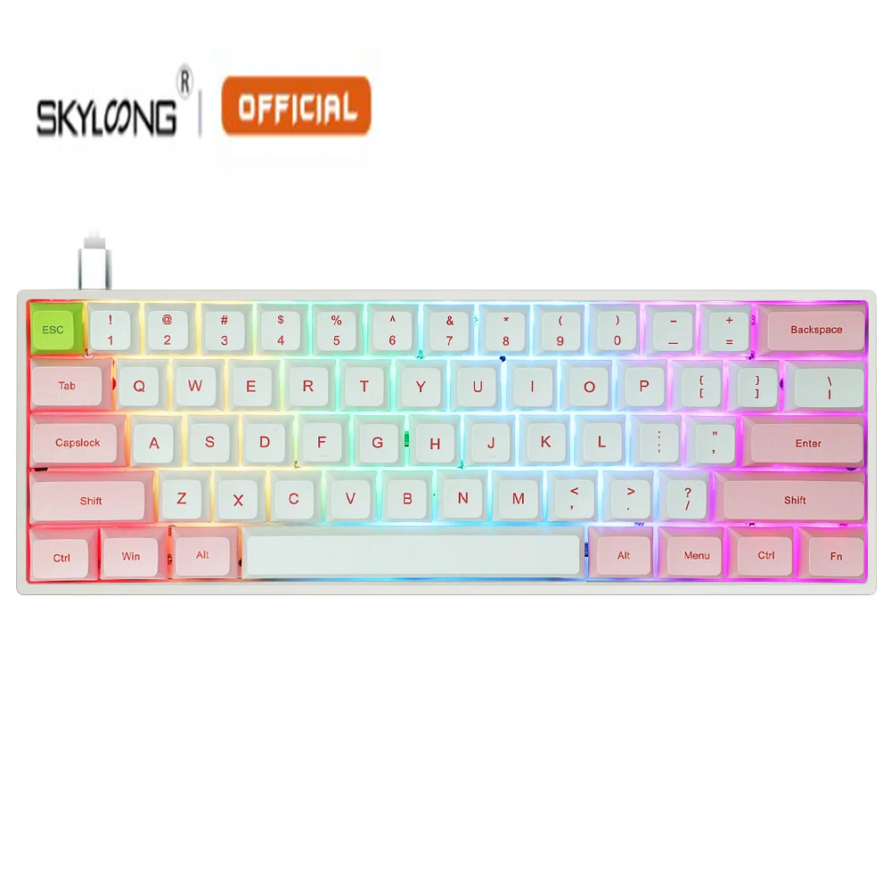 

SKYLOONG SK61s Mini Gaming Mechanical Keyboard 60%Teclado Bluetooth Gaming Accessories RGB Backlight Gateron Optical Switch Gk61