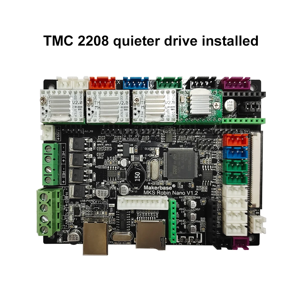 

FLSUN impressora 3d para Q5 dealta velocidade MKS Robin Nano V1.2 mini board com 4 drivers removveis TMC 2208