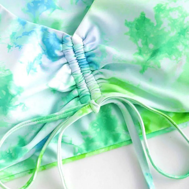 Соблазнительный купальник стринги из 3 предметов бикини с завязкой женский