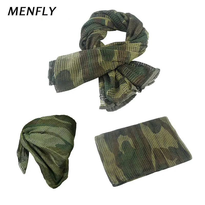 

Мужской Камуфляжный шарфик MENFLY, универсальный Камуфляжный шарфик для охоты, аксессуары для джунглей