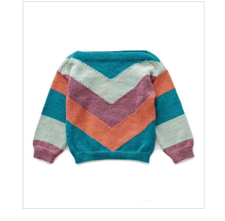 Зимняя одежда для маленьких девочек юбка пачка Лоскутная вязаная фиолетового