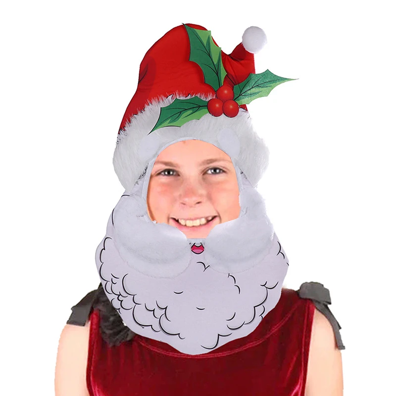 

2021 Christmas Hat Santa Hat Ornament Decoration Christmas Cap Non-woven Hats New Year Xmas Party Props Decoration