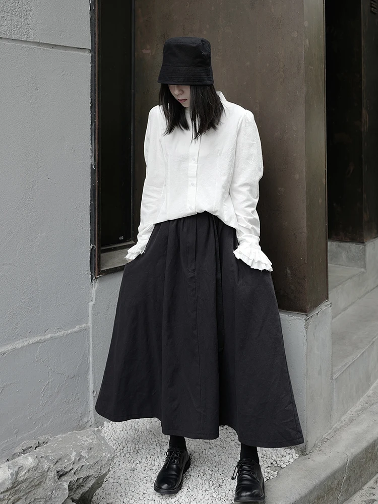 Женская свободная юбка-трапеция yoji Yamamoto в японском стиле самодельная юбка