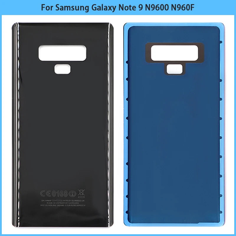 

10Pcs New Note9 Rear Housing Case For Samsung Galaxy Note 9 N9600 N960F Glass Battery Cover Door Back Cover Sticker Replacement