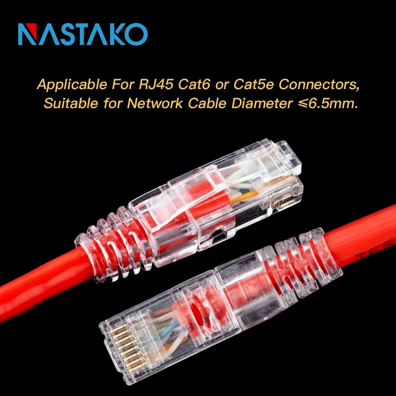 50/100 шт. Cat6 RJ45 разъем Cat5e вилки сетевой кабель штекер 8P8C CAT6 Модульные с 6 5 мм шапки |