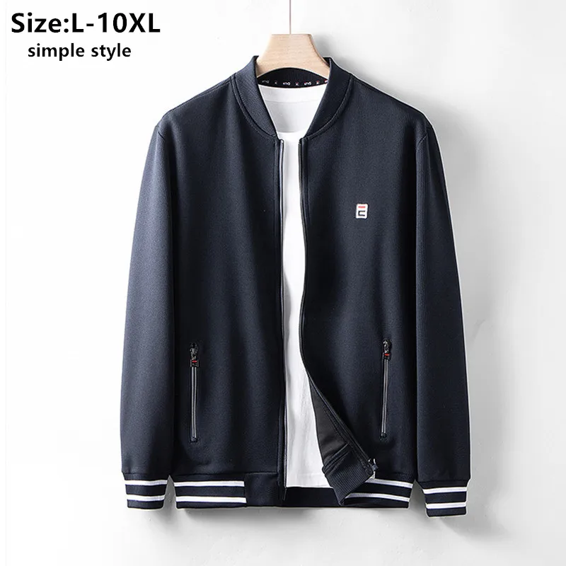Новинка спортивная куртка для мужчин 10XL 9XL 8XL Бомбер короткая бейсбольная на