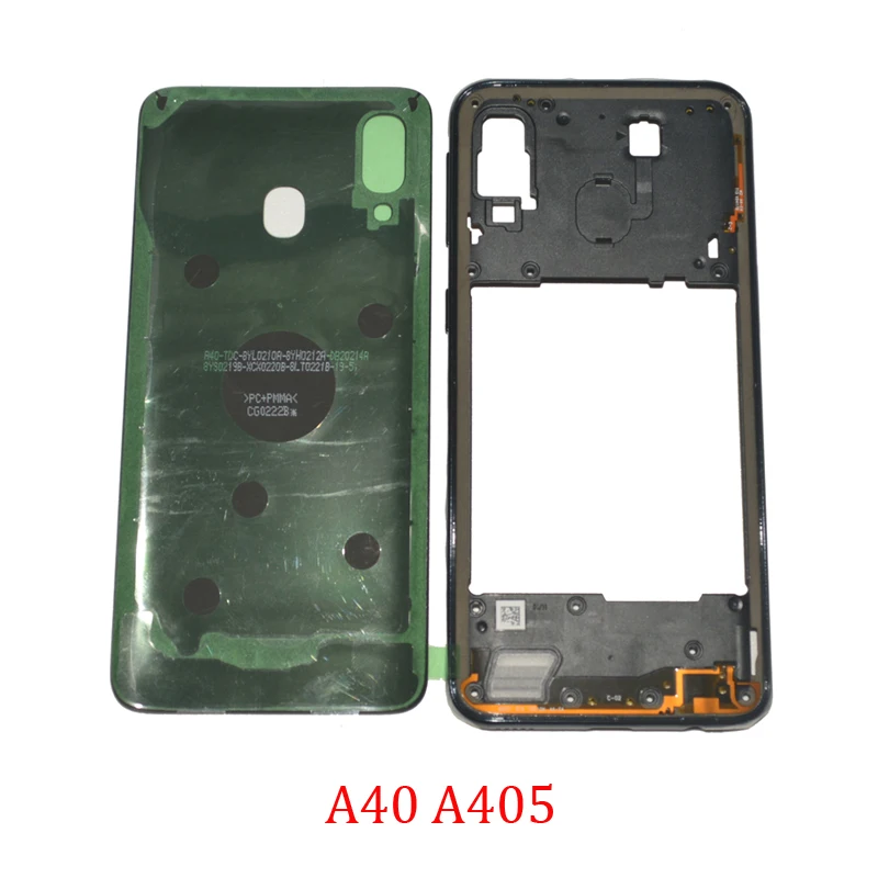 

Chassis Back Cover Panel For Samsung Galaxy A40 A405 A405F A405FM A405FN Original Phone New Housing Middle Frame With Rear Cover