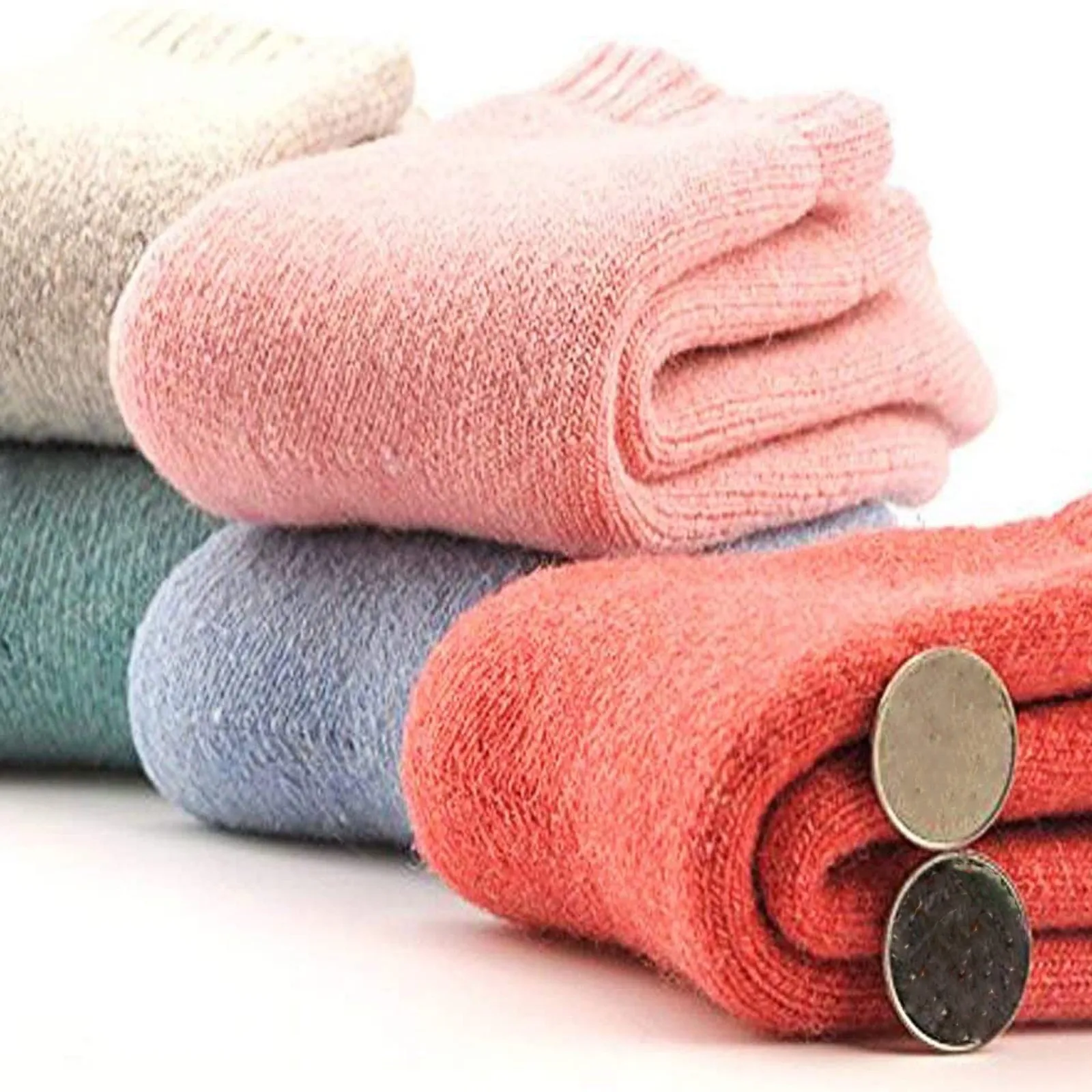 

Women's Super Thick Wool Socks Soft Warm Comfortable Casual Winter (3 Pack) Colorful Happy Funny Socks Calcetines